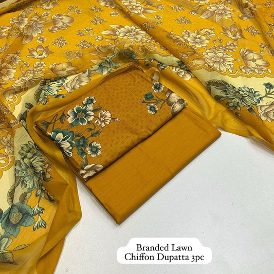 Lawn 3PC – Chiffon Dupatta – D-131