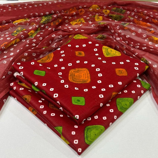 Lawn 3PC – Chiffon Dupatta – D-129