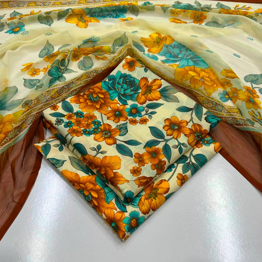 Lawn 3PC – Chiffon Dupatta – D-132