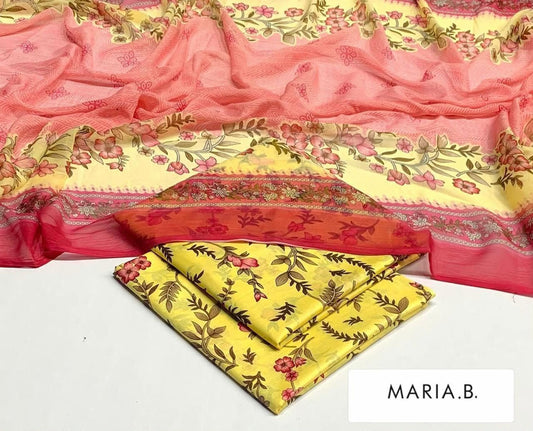 Lawn 3PC – Chiffon Dupatta – D-139
