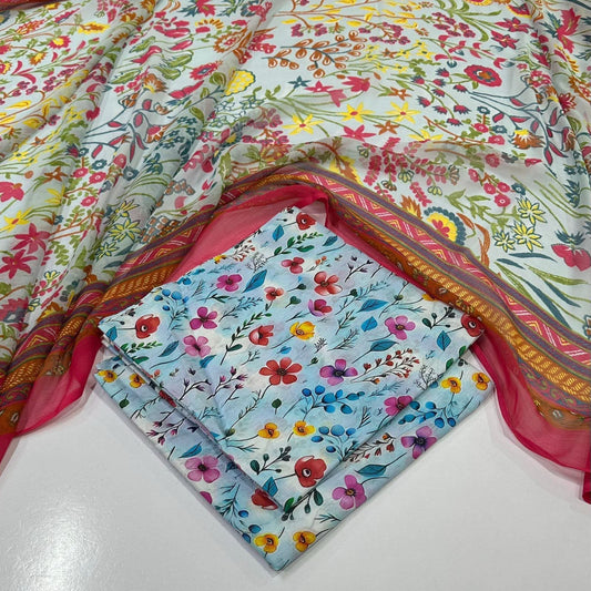 Lawn 3PC – Chiffon Dupatta – D-125