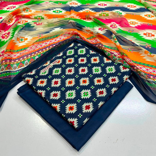 Lawn 3PC – Chiffon Dupatta – D-107