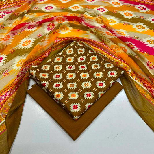 Lawn 3PC – Chiffon Dupatta – D-108
