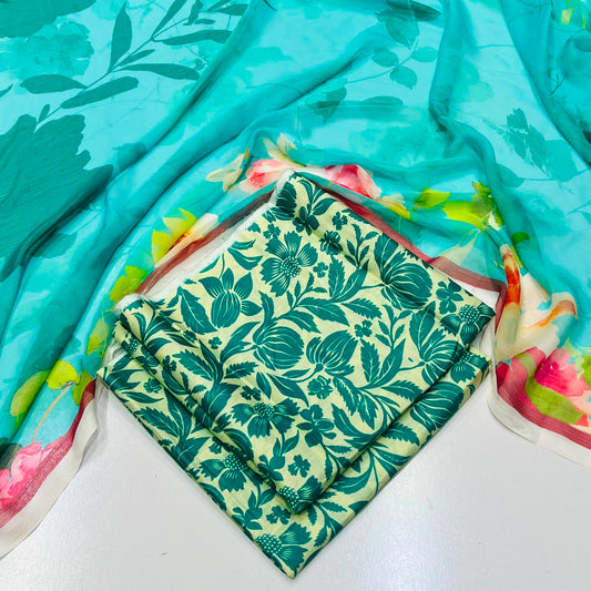 Lawn 3PC – Chiffon Dupatta – D-109