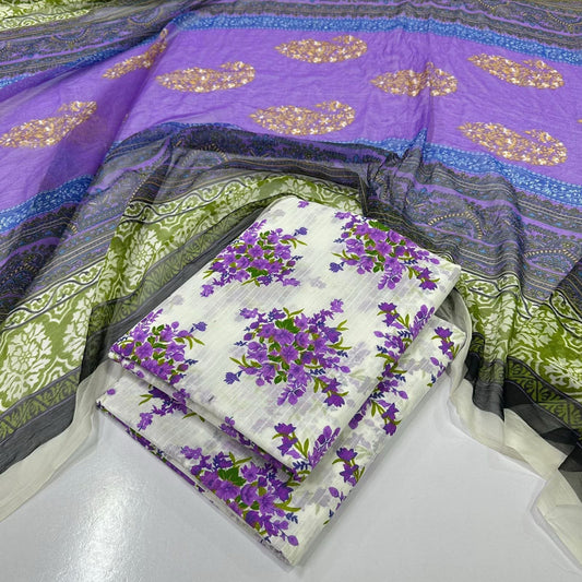Lawn 3PC – Chiffon Dupatta – D-102