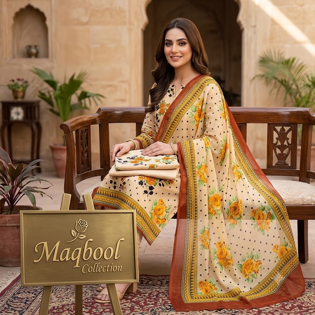 Lawn 3PC – Chiffon Dupatta – D-105
